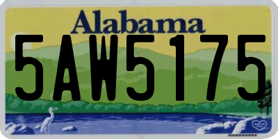 AL license plate 5AW5175