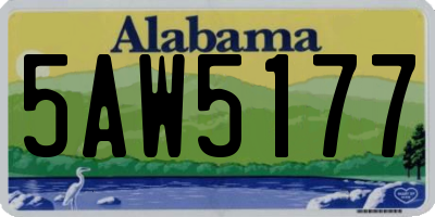 AL license plate 5AW5177