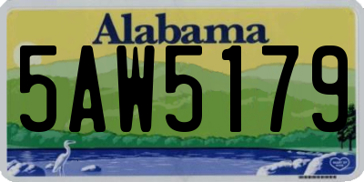 AL license plate 5AW5179