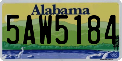AL license plate 5AW5184