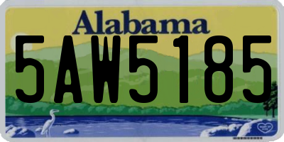 AL license plate 5AW5185