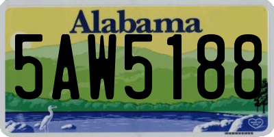 AL license plate 5AW5188
