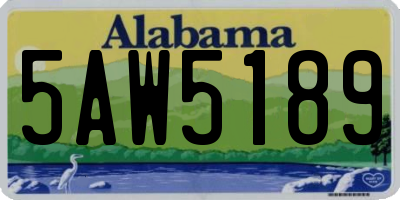 AL license plate 5AW5189