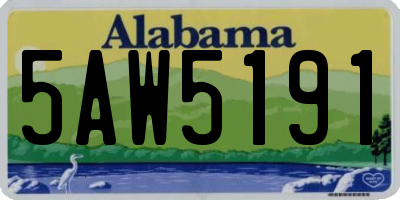 AL license plate 5AW5191