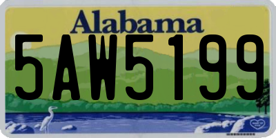 AL license plate 5AW5199