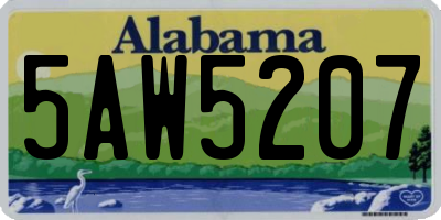 AL license plate 5AW5207