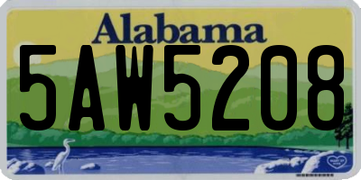 AL license plate 5AW5208