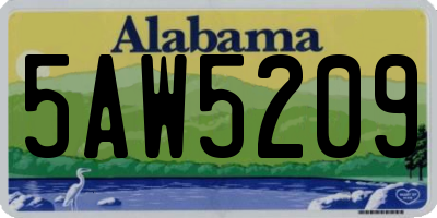 AL license plate 5AW5209