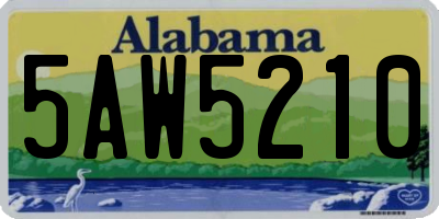 AL license plate 5AW5210