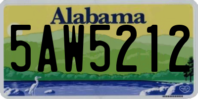 AL license plate 5AW5212