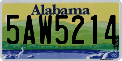 AL license plate 5AW5214