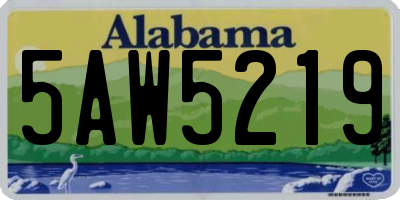 AL license plate 5AW5219