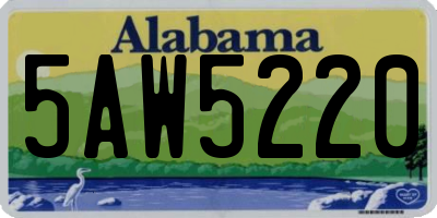 AL license plate 5AW5220