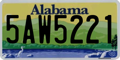 AL license plate 5AW5221