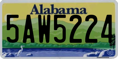 AL license plate 5AW5224
