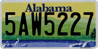 AL license plate 5AW5227