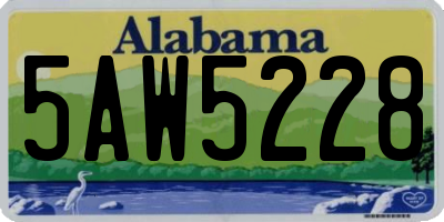 AL license plate 5AW5228