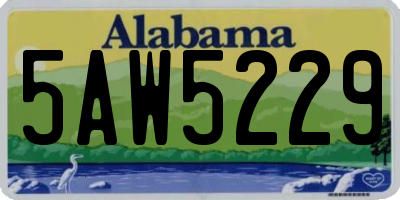 AL license plate 5AW5229