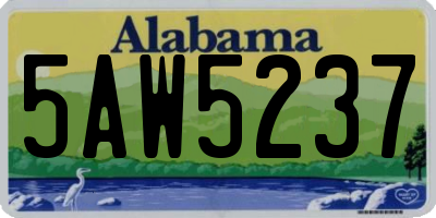 AL license plate 5AW5237