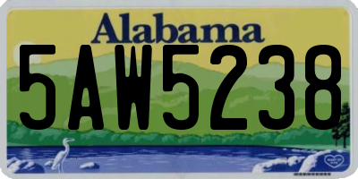 AL license plate 5AW5238