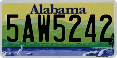 AL license plate 5AW5242