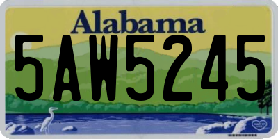 AL license plate 5AW5245