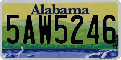 AL license plate 5AW5246