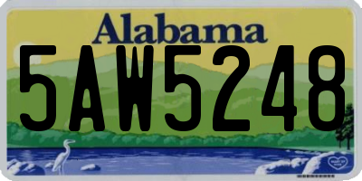 AL license plate 5AW5248