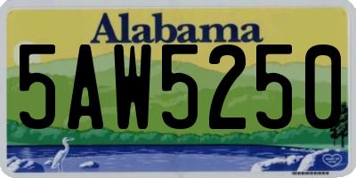 AL license plate 5AW5250