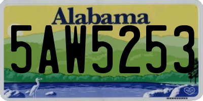AL license plate 5AW5253