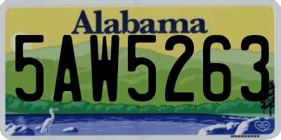 AL license plate 5AW5263