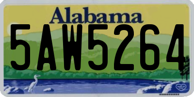 AL license plate 5AW5264