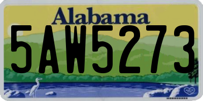 AL license plate 5AW5273