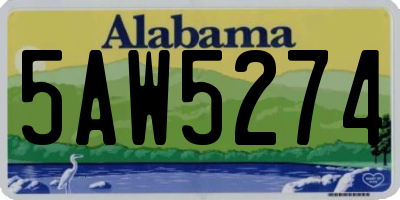 AL license plate 5AW5274