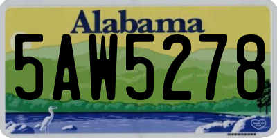 AL license plate 5AW5278