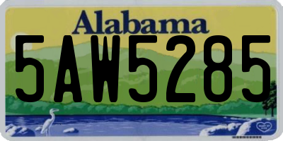 AL license plate 5AW5285