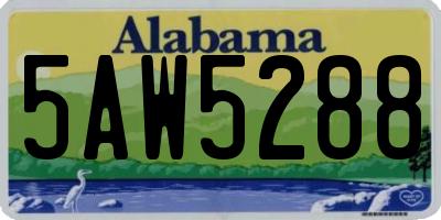 AL license plate 5AW5288