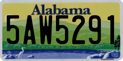 AL license plate 5AW5291