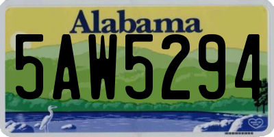 AL license plate 5AW5294