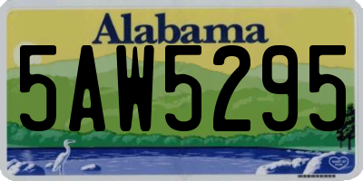AL license plate 5AW5295