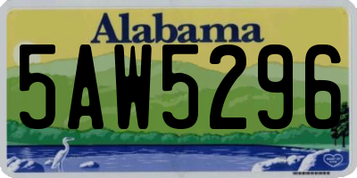 AL license plate 5AW5296