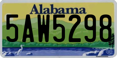 AL license plate 5AW5298