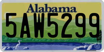 AL license plate 5AW5299