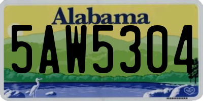 AL license plate 5AW5304