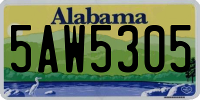AL license plate 5AW5305