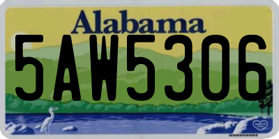 AL license plate 5AW5306