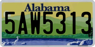 AL license plate 5AW5313