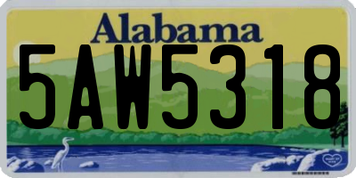 AL license plate 5AW5318
