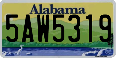 AL license plate 5AW5319