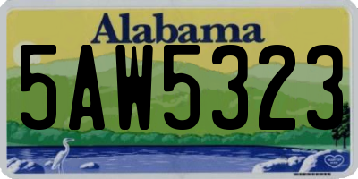 AL license plate 5AW5323